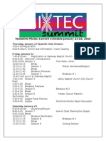 Summit Schedule