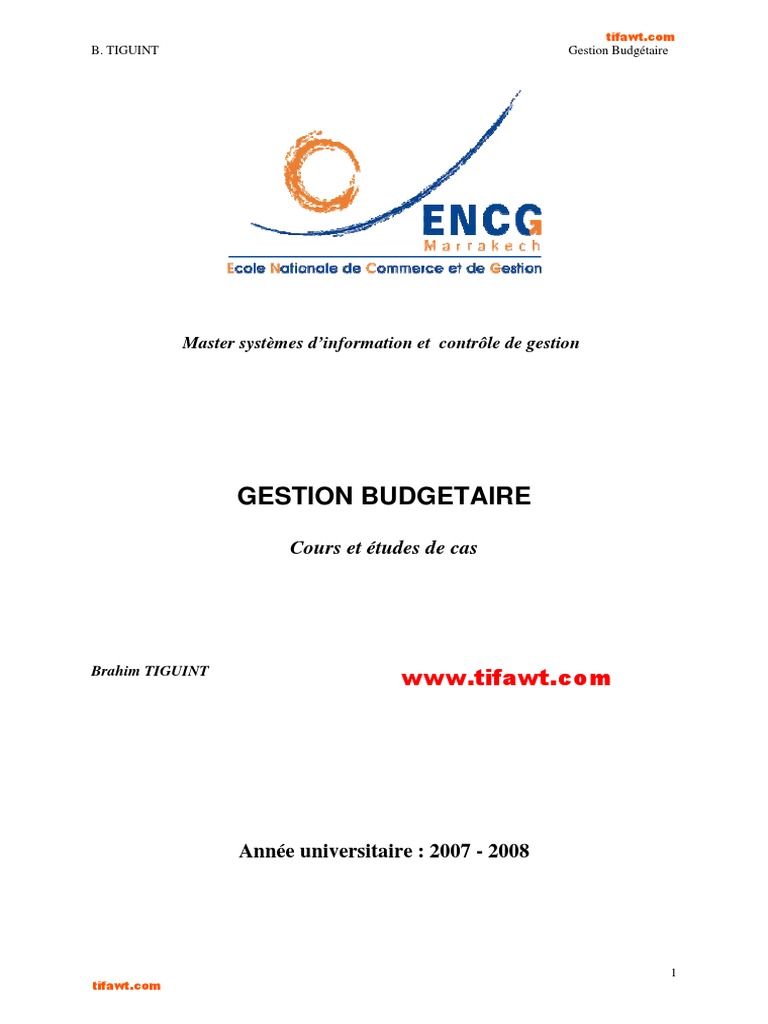Cours Gestion Budgétaire | PDF | Stratégie militaire | Budget