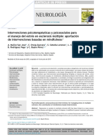 Intervenciones Psicoterapéuticas y Psicosociales para El Manejo Del Estrés en Esclerosis Múltiple: Aportación de Intervenciones Basadas en Mindfulness