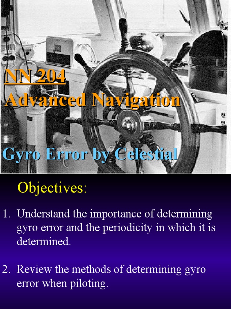 Gyro Error Calculation Methods | PDF | Azimuth | Navigation