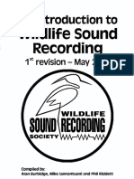 An Introduction to Wildlife Sound Recording