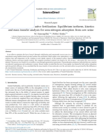 The Rationale For Alternative Fertilization: Equilibrium Isotherm, Kinetics and Mass Transfer Analysis For Urea-Nitrogen Adsorption From Cow Urine