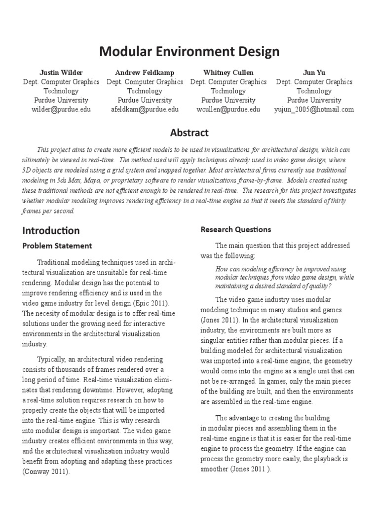 Modular Design for Real-Time Architecture | PDF | Rendering (Computer ...
