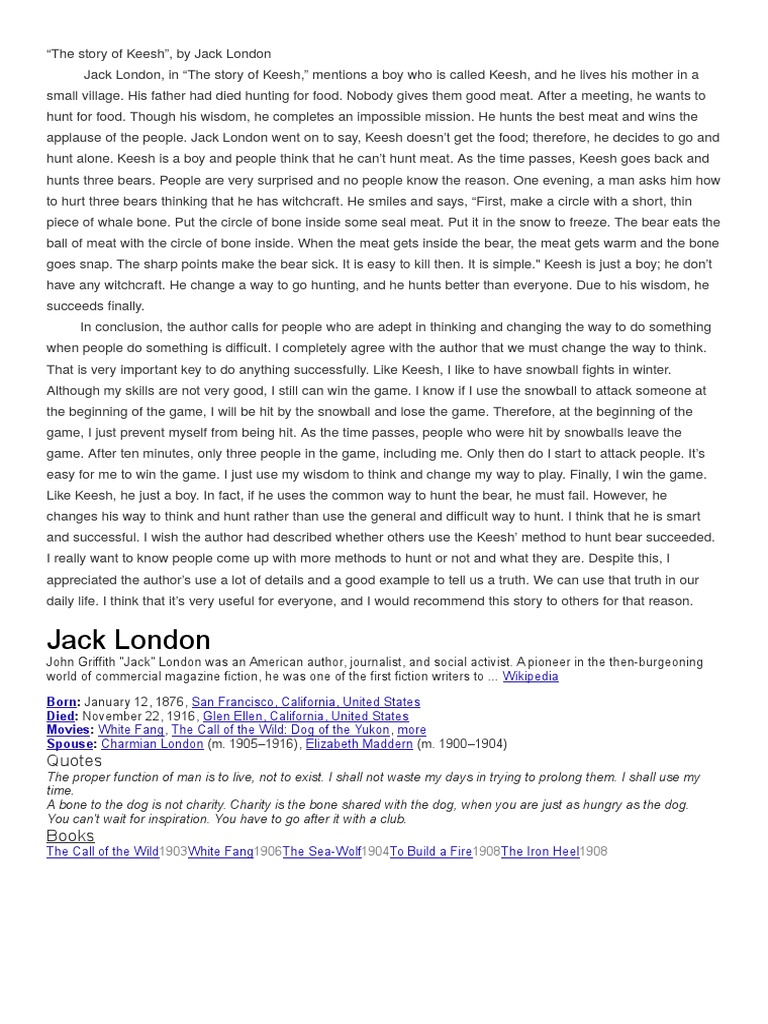 The Story of Keesh PDF