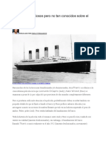 5 Datos Muy Curiosos Pero No Tan Conocidos Sobre El Titanic
