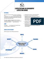 Raising Expectations in Geography - Expecting More: Rationale