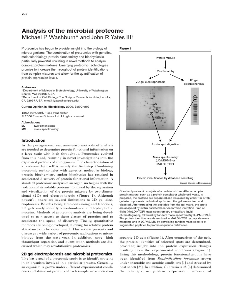 Advances in Microbial Proteomics Analysis | PDF | Proteomics | Mass ...