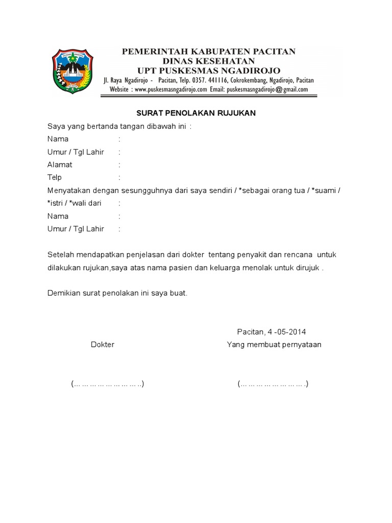 Surat Penolakan Rujuk Pdf