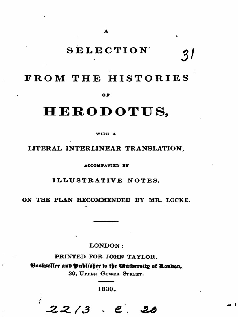 Herodotus Interlinear PDF | PDF