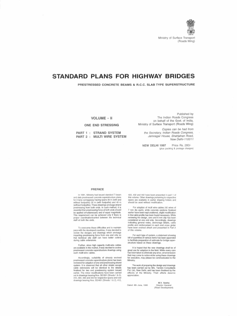 Standard Plans For Highway Bridges Prestressed Concrete Beams&r C C ...