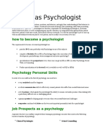 Carrier As Psychologist: How To Become A Psychologist