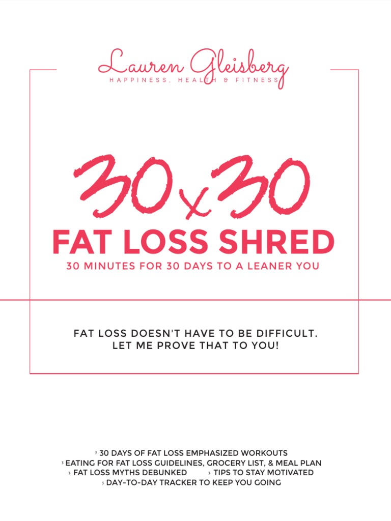 30x30 Fat Loss Shred Pdf High Intensity Interval Training