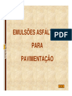 Emulsões Asfálticas para Pavimentação