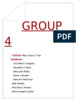 Group 4: Mary Grace S. Paz