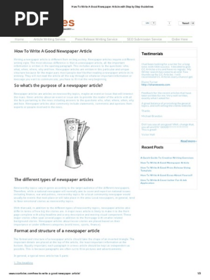 How to Write a Good Newspaper Article With Step by Step Guidelines