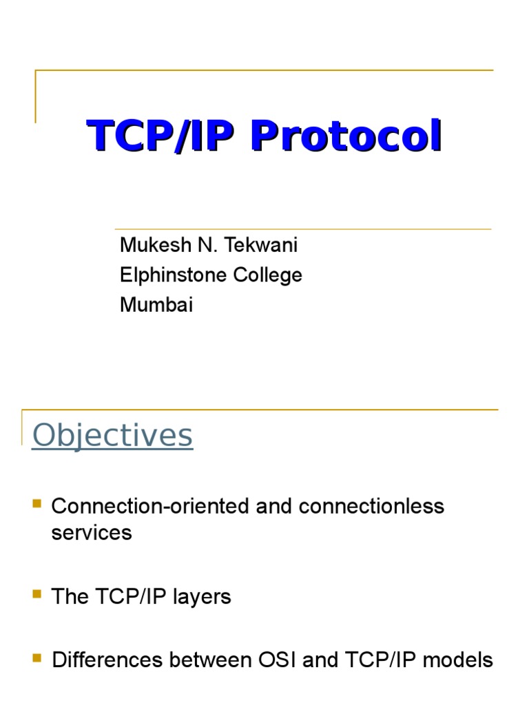 Understanding TCP/IP Protocols and Layers | PDF | Internet Protocols ...