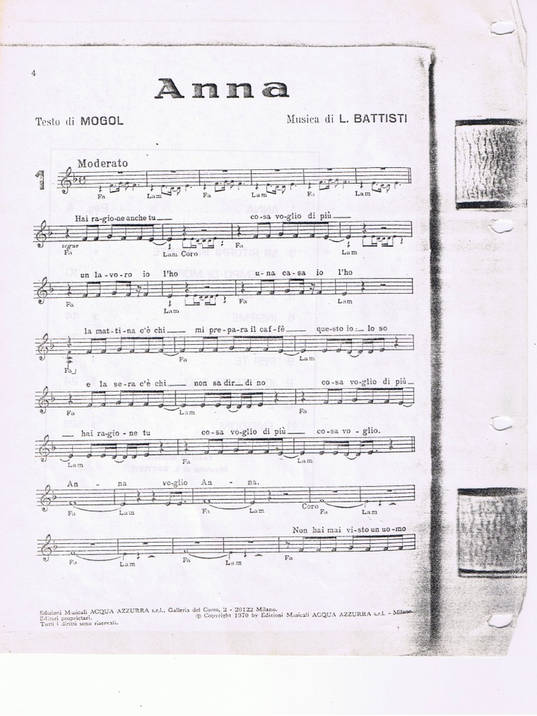 Anna Lucio Battisti Pdf