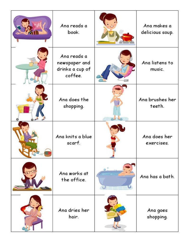 Daily Activities Flashcards PDF