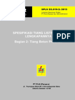 SPLN D3.19-2 2013 Spesifikasi Tiang Listrik Dan Lengkapannya Bagian 2 Tiang Beton Pratekan PDF