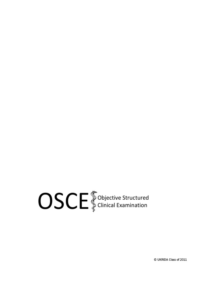 (BOOK) OSCE - Objective Structured Clinical Exam-1 | PDF | Science ...