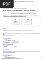 ABAP Static Vs Instance Method - Which To Use When - ABAP Help Blog