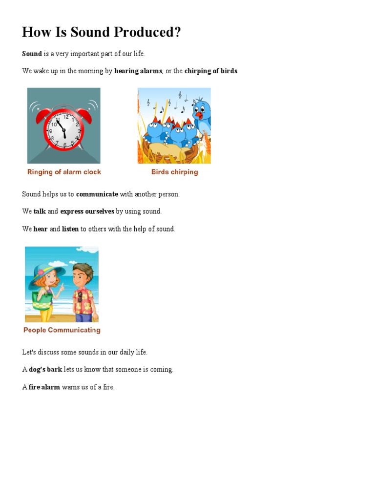 How is Sound Produced Pitch (Music) Sound