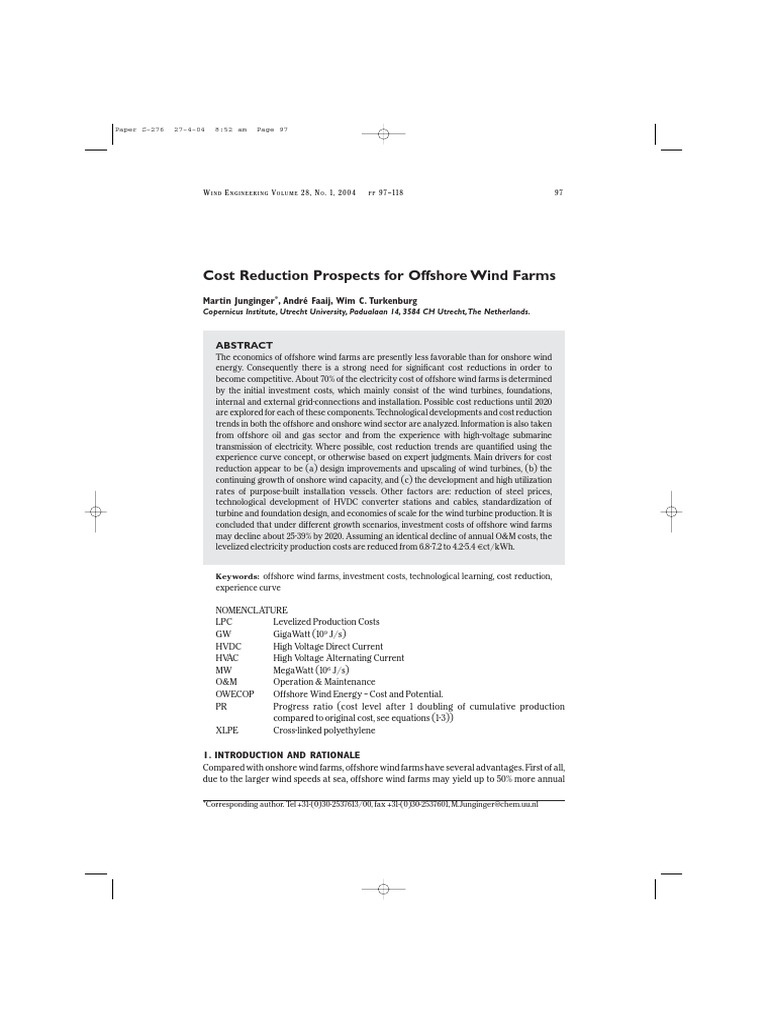 Offshore Wind Farm Analysis | PDF | Offshore Wind Power | Wind Power