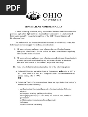 Homeschool Guidelines