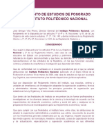 Reglamento de Estudios de Posgrado IPN.