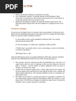 Impact Factor: Formula For Calculation