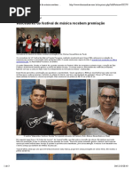 Vencedores Do Festival de Música Recebem Premiação