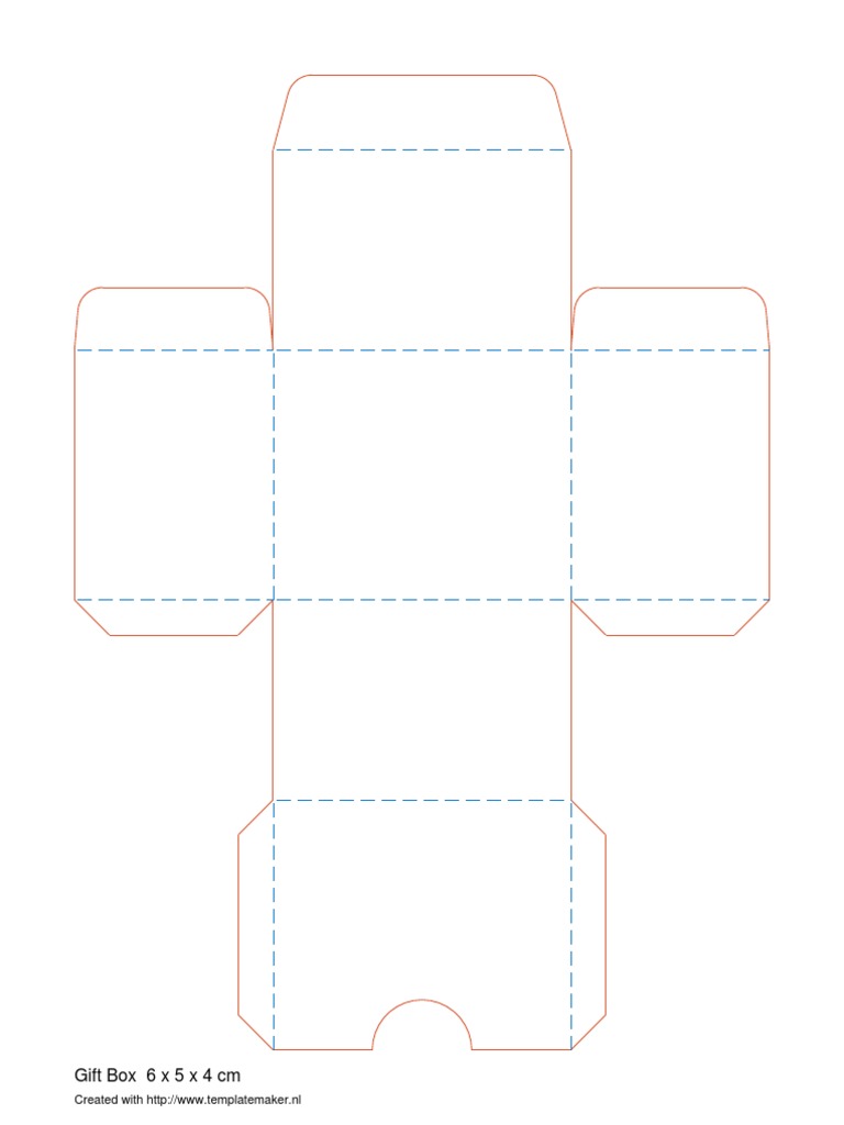 Template Giftbox 6 X 5 X 4 CM | PDF