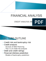 Lecture 8 - Credit Analysis & Distress Prediction