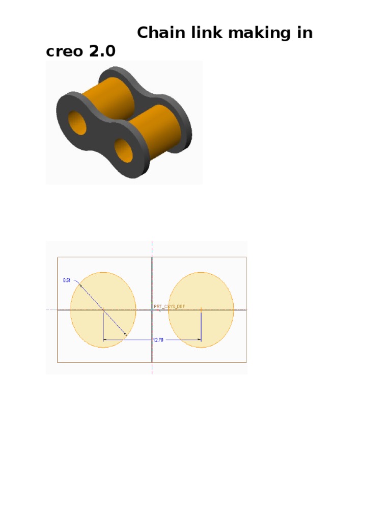 Chain Link Creation in Creo 2.0 | PDF | Computers