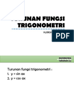 Turunan Fungsi Trigonometri