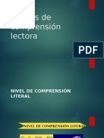 Niveles de Comprensión Lectora