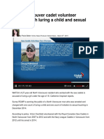 6 Mar 2015 - North Vancouver Cadet Volunteer Charged With Luring A Child and Sexual Touching