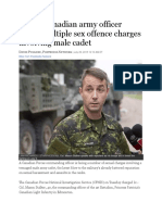 29 Jul 2015 - Senior Officer Faces Sex Offence Charges for Male Cadet