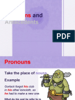 Pronouns and Antecedents