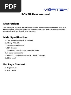 Pok3r User Manual V1 5 Computer Keyboard Ibm Pc Compatibles