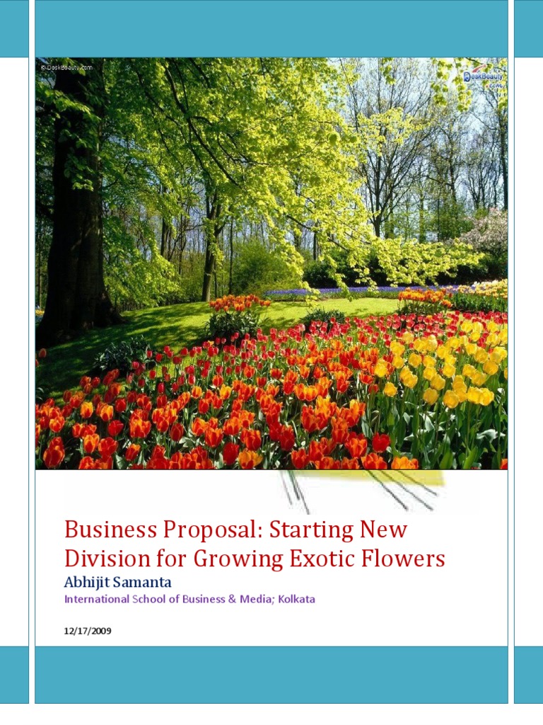 Business Proposal for New Flower Business Retail Gross Margin