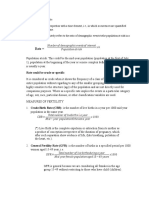 Rate : Number of Demographic Events of Interest Population at Risk XK