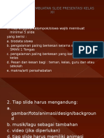 Ketentuan Pembuatan Slide Presentasi Kelas Xii