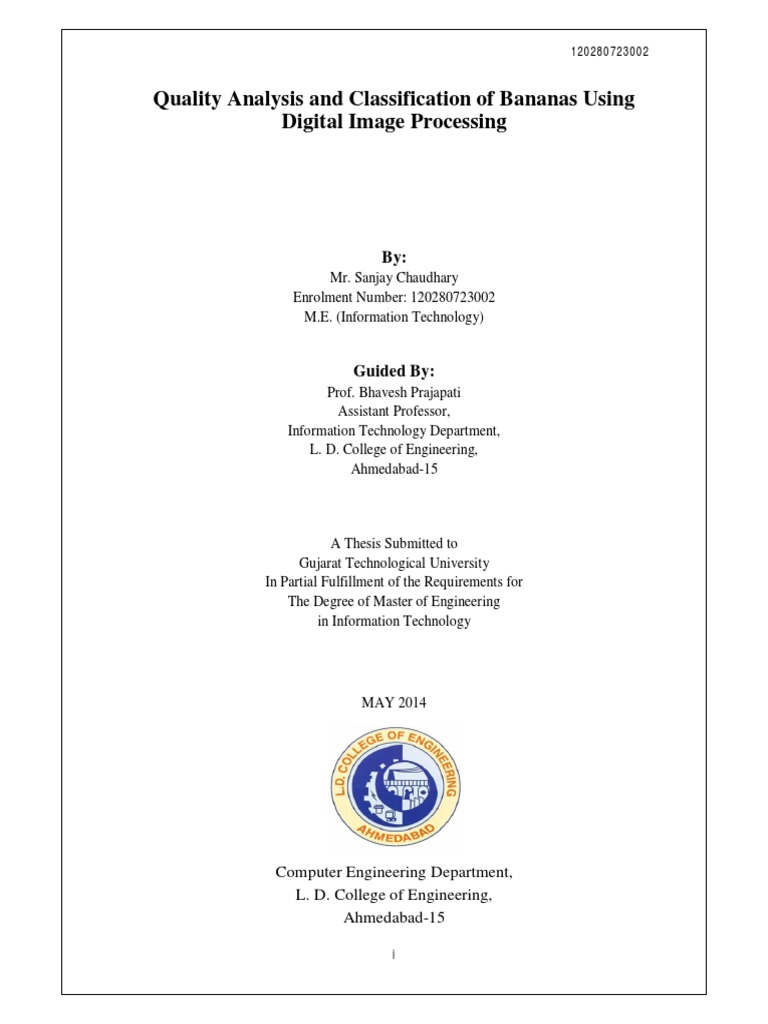 Classification of Banana With Using Digital Image Processing PDF