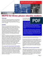 MEPS For: Three Phase Electric Motors