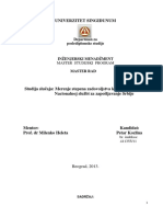 MR - Studija Slučaja - Merenje Stepena Zadovoljstva Korisnika Usluga U Nacionalnoj Službi Za Z