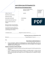 Letterhead of Referring ESI Hospital (P-I) : Referral Form (Permission Letter)