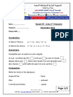 Examen N03 Français 3e Sujet 2AP 2014