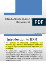 Introduction To Human Resource Management: S. Ali Ammar Taqvi