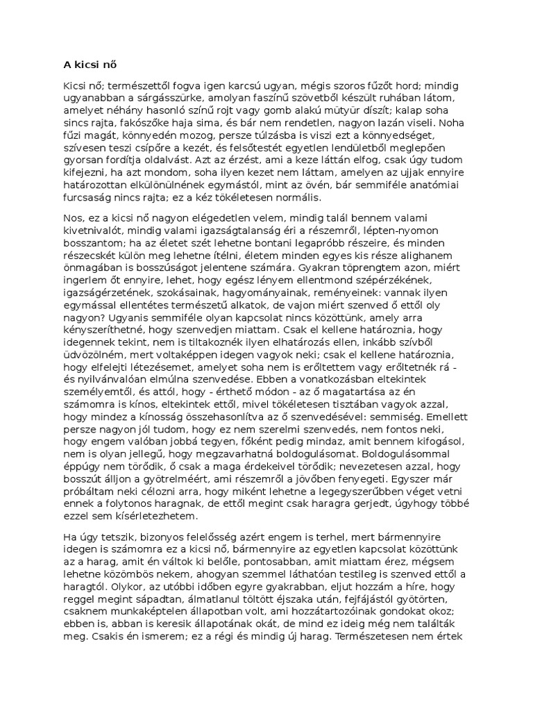 Kafka - A Kicsi Nő | PDF